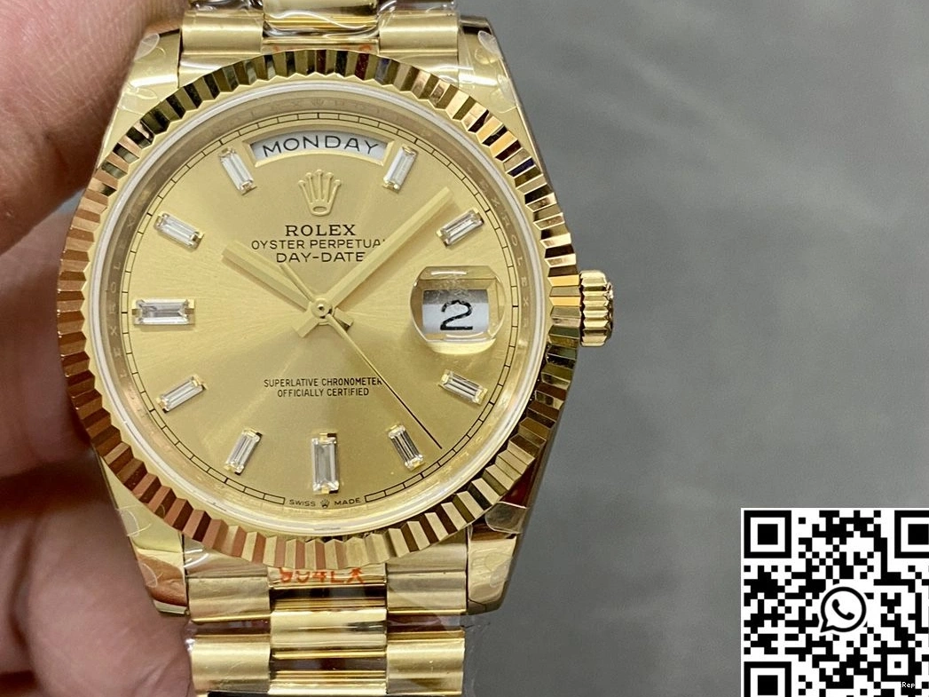 v5 Tungsten QF M228348rbr-0002 Steel Dial Day Factory Gold Rolex Date 1001